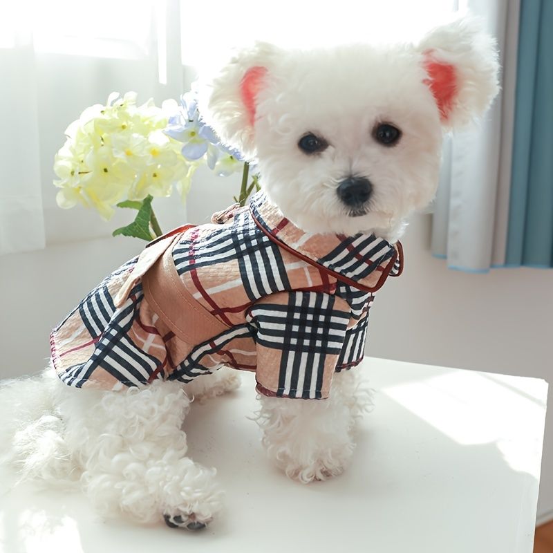 Pet dress plaid